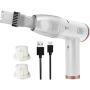 Cordless Air Duster & Vacuum 2 in 1, Powerful 70000RPM, 7500mah, Electric Air Blower Replaces Air Cans , Computer Keyboard Vacuum Cleaners, Portable Compressed Air Duster for Home/Office/Car, White