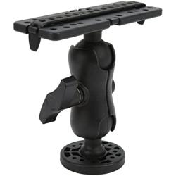Fish Finder Mount, Black Marine Electronic Fish Finder Bracket Base Plate Kit RAM‑B‑111U Replacement for ECHOMAP Boat/Yacht Spare Parts