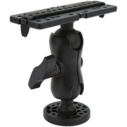Fish Finder Mount, Black Marine Electronic Fish Finder Bracket Base Plate Kit RAM‑B‑111U Replacement for ECHOMAP Boat/Yacht Spare Parts