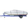 iCOVER Trailerable Boat Cover- 12-14 Waterproof Heavy Duty Marine Grade Polyester, Fits V-Hull,Fish&Ski,Pro-Style,Fishing Boat,Runabout,Bass Boat, up to 12ft-14ft Long and 68