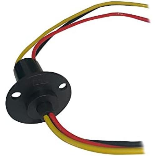 Healcity Slip Ring Collector Ring Rotary Electrical Contact Electrical Slip Ring Joint Rotary Connector (3 Wires 30A Diameter 22mm)