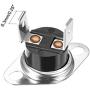 uxcell KSD301 Thermostat 85°C/185°F 10A Normally Closed N.C Adjust Snap Disc Temperature Switch for Microwave Oven Coffee Maker 5pcs