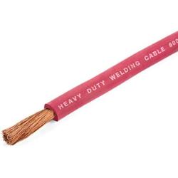 EWCS 2 Gauge Premium Extra Flexible Welding Cable 600 VOLT - Red - 20 Feet - Made in the USA