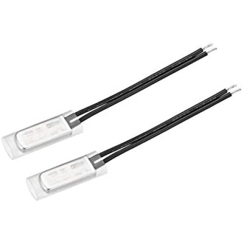 uxcell KSD9700 Thermostat, 55℃ Normally Close Temperature Switch Thermal Switch, N.C 10A Metal Temperature Controller 2pcs