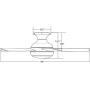 WAC Smart Fans Odyssey Indoor and Outdoor 5-Blade Flush Mount Ceiling Fan 44in Brushed Nickel with 3000K LED Light Kit and Remote Control works with Alexa and iOS or Android App