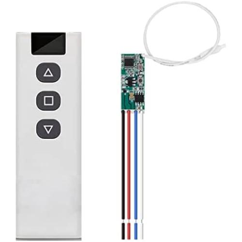 12V DC Motor Drive Forwards and Reverse Controller Module Switch, DC 3V~18V 433Mhz RF Wireless Remote Electric Push Rod Motor Controller for Rolling Door, Electric Curtains/Locks, Water Pump