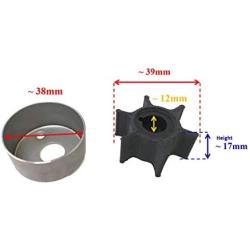 Boat Motor 6G1-44352-00 6G1-44322 Insert Cartridge + Water Pump Impeller for Yamaha Outboard 6HP 8HP 47-11590M Sierra 18-3066 2/4-stroke Engine