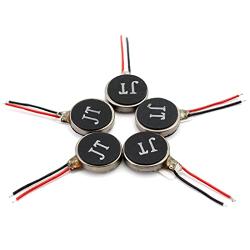Yetaida DC 3V 10000 RPM Micro Vibration Motors, 5PCS Mini Vibrating Motor Flat Coin Button-Type for Beauty Product, Personal Care, Health Product Equipment, Dental Equipment, Tablet, Pager, Mobile
