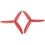 Upgraded Propellers Three Blades Main Blade Propeller Motors with Metal Gears for Hubsan H502E H502S Drone Replacement CCW CW RC Quadcopter Spare Parts Set (Red)
