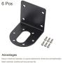 MECCANIXITY Motor Mounting Bracket Motor Holder 41x40x45mm Black with Screws for Motor 6 Pack