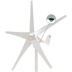 Marsrock 400W Windmill 24V AC with Charging LED Small Wind Turbine Generator MPPT Controller for Wind Solar Hybrid System 2m/s Low Start Wind Speed with 5 Blades(5S-400H-24W)