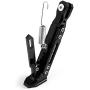 Universal Motorcycle Kickstand Accessories Adjustable Tripod Holder Side Parking Foot Support CNC Aluminum Foot Stand for Scooter Modified Motorbike Dit Pit Bike (Black)