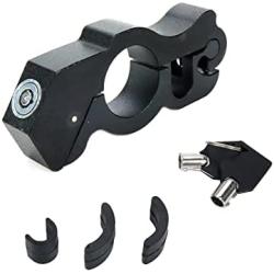 Modengzhe Mototcycle Handlebar Anti-Theft Lock Aluminum Safety Grip Brake Additional Lock for Motorbikes Scooters ATVs Dirt Bikes (Black)