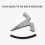Powlamks 3D Metal Emblem Sticker for Tesla Model Y, 2Pcs - Front Hood Badge Decal & Rear Trunk Logo (Matt Black)