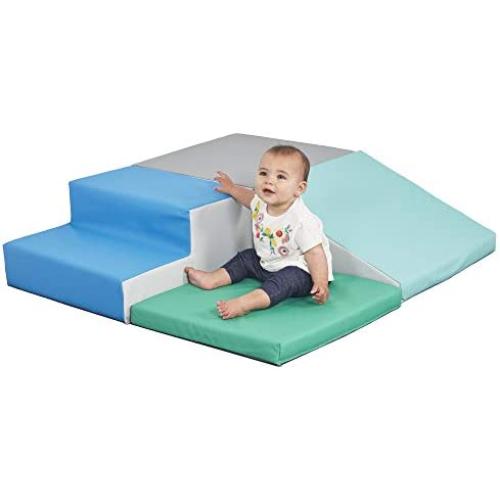 ECR4Kids SoftZone Little Me Corner Climber, Foam Structure for Indoor Active Play, Soft Playset for Toddlers and Kids, Gross Motor Beginner Climber - Contemporary