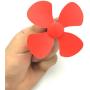 EUDAX Micro DC Motor 2mm Shaft Propeller with 4 Vanes 80mm Fan Shape for Fan Leaves Ship Model RC Boat DIY Airplane Science and Education Toys (32PCS)
