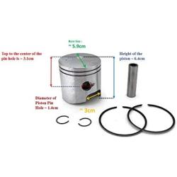 Boat Motor 12110-93120 93130 Piston Assy Ring Set for Suzuki Outboard DT 9.9HP 15HP 59MM Sierra 18-40140 Engine