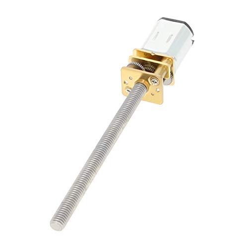 Fielect DC 12V 500RPM Gear Motor N20 Speed Reduction Motor with M4 Lead Screw Thread Shaftfor Electronic Toys Mechanical Arms 1Pcs