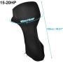 X AUTOHAUX 600D Oxford Cloth Waterproof Motor Full Outboard Boat Engine Cover for 15-20HP Black