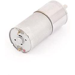 uxcell DC 12V 60RPM 4mm Dia Shaft High Torque Low Speed Solder Cylindrical Gear Box Motor