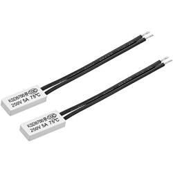 uxcell KSD9700 Thermostat, 75℃ Normally Open Temperature Switch, N.O 5A Thermal Switch Temperature Controller 2pcs