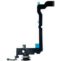 Johncase OEM Charging Port Dock Connector Flex Cable + Microphone + Vibrating Motor Buckle Replacement Part Compatible for iPhone Xs MAX All Carriers (Black)