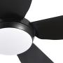 Indoor Ceiling Fan Light Fixtures -Black Remote LED 40 Ceiling Fans For Bedroom,Living Room,Dining Room Including Motor,5-Blades,Remote Switch (Black)