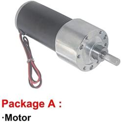 Xuulan Xianglaa-Motor Permanent Magnet 12V 24V DC Gear Motor, in DC Motor Adjustable Speed Reversed, High Torque Electric Low RPM 4 to 1270RPM, (Speed(RPM) : 24v 1270rpm, Voltage(V) : Package C)