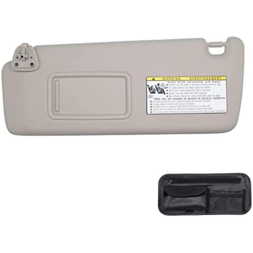 Driver Left Side Sun Visor Compatible Toyota Highlander 2004-2007 Replacement Number 74320-48260-A0 Beige