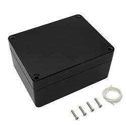 LeMotech ABS Plastic Electrical Project Case Power Junction Box, Project Box Black 4.5 x 3.5 x 2.1 inch(115 x 90 x 55 mm)(Pack of 1)