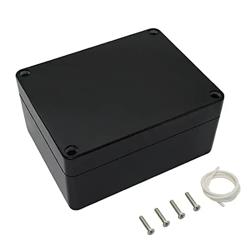 LeMotech ABS Plastic Electrical Project Case Power Junction Box, Project Box Black 4.5 x 3.5 x 2.1 inch(115 x 90 x 55 mm)(Pack of 1)