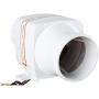 YaeMarine 3 Inch 12V in-Line Blower Electric in-Line Marine Bilge Air Blower 130 CFM White for Boat Marine