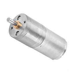 DC 12V 10RPM -1000RPM Gear Motor Gear Box Reversible High Torque Electric Micro Speed Reduction Geared Motor 25GA-370 Centric Output Shaft 25mm Diameter Gearbox Electric Motor (12V 1000RPM)