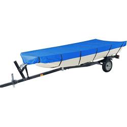 WFLNHB 600D Marine Grade Heavy Duty Trailerable Boat Cover Replacement for Jon Boat-Bule