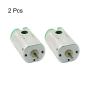 sourcing map Mini Electric Motor 2 Pcs 1mm Dia Drive Shaft Magnetic DC DC3V 19300RPM