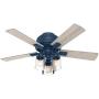Hunter Hartland Low Profile Indoor Ceiling Fan with LED Lights and Pull Chain, 44