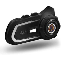HeYun RX7 – Motorcycle Helmet Bluetooth,2400m 4 Riders Helmet Bluetooth Intercom with Noise Cancellation/FM Radio, Universal Communication Systems for Motorbike/ATV/Dirt Bike (Gray, 1pack)