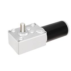 AZSSMUK DC Worm Gear Motor 24V 470RPM Self-Locking Reversed Mini Turbine Geared Carbon Brush Motor Adjustable Speed All Metal Gears