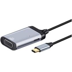 Xiwai USB-C Type C to VGA RGB Converter HDTV Adapter 60hz 1080p with Female PD Power Port