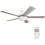 Vent de plafond moderne HYATECH de 132 cm avec kit d'éclairage réglable en intensité et télécommande, pales réversibles et moteur, conforme à la norme ETL pour salon, chambre, sous-sol, cuisine, blanc. Vent de plafond moderne HYATECH de 132 cm avec kit d'éclairage réglable en intensité et télécommande, pales réversibles et moteur, conforme à la norme ETL pour salon, chambre, sous-sol, cuisine, blanc.