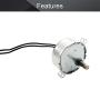 Fielect Synchronous Motor AC 220V 8-10RPM Turntable Motor CW/CCW Direction 4W TYC-50 Horizontal Hole Shaft