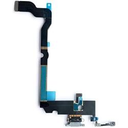 Johncase OEM Charging Port Dock Connector Flex Cable + Microphone + Vibrating Motor Buckle Replacement Part Compatible for iPhone Xs MAX All Carriers (White)