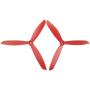 Upgraded Propellers Three Blades Main Blade Propeller Motor Covers for MJX B2 B3 Bugs Drone Replacement CCW CW RC Quadcopter Spare Parts Set (Red)