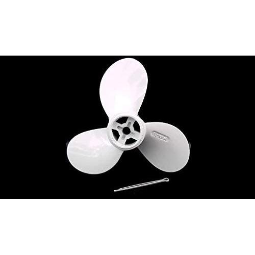 ITACO Boat Motor Propeller Assy Aluminium with Cotter Pin for 6F8-45942-01-EL 91490-30040 Yamaha Outboard 2HP 2 A B 3x7-1/4 5 P Outboard Motor Boat Engine