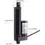 Justech 100mm 4-inch 1500N 330lbs Linear Actuator Motor Heavy Duty DC 12V for Car RV Electric Door Opener Industrial Agricultural Machinery Clean Sweeping Vehicles Vessels Cargo Medical Window-Black