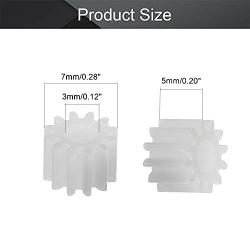 Othmro 10pcs Plastic Gears 12 Teeth Model 123A Reduction Gear Plastic Worm Gears for RC Car Robot Motor