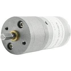 sourcing map Gear-Box Motor DC12V 250RPM 4mm Drive Shaft Speed Reducing Silver Tone