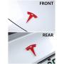 ARKOSKNIGHT Tesia T Logo 3D Badge Replacement Sticker Compatible with Tesia Model 3 X Y S Front Back Trunk T Logo Replace Emblem Stickers Accessories (Red)