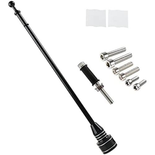 Espear Motorcycle Adjustable Flagpole Mount Outdoor Weather Resistant Flag Pole Holder Fit for 1/2 Luggage Racks for Harley Goldwing CB VTX CBR Yamaha Garden（Black）