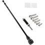 Espear Motorcycle Adjustable Flagpole Mount Outdoor Weather Resistant Flag Pole Holder Fit for 1/2 Luggage Racks for Harley Goldwing CB VTX CBR Yamaha Garden（Black）